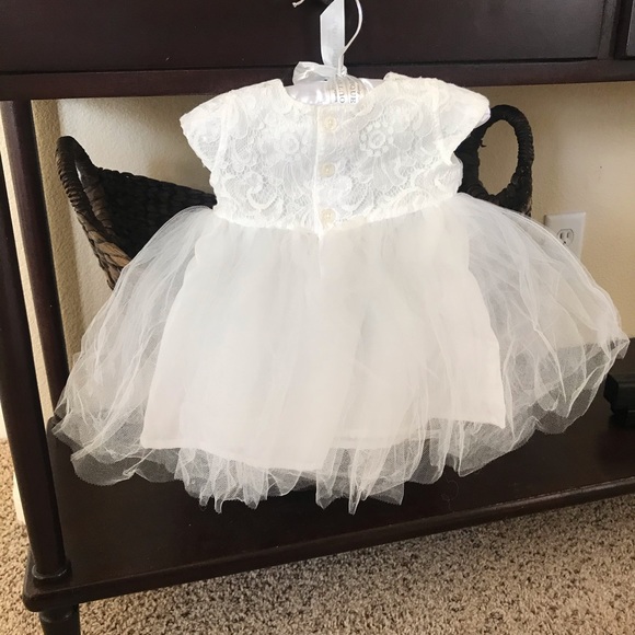 Baby girl Special Occasion White Tutu Dress - Picture 4 of 6